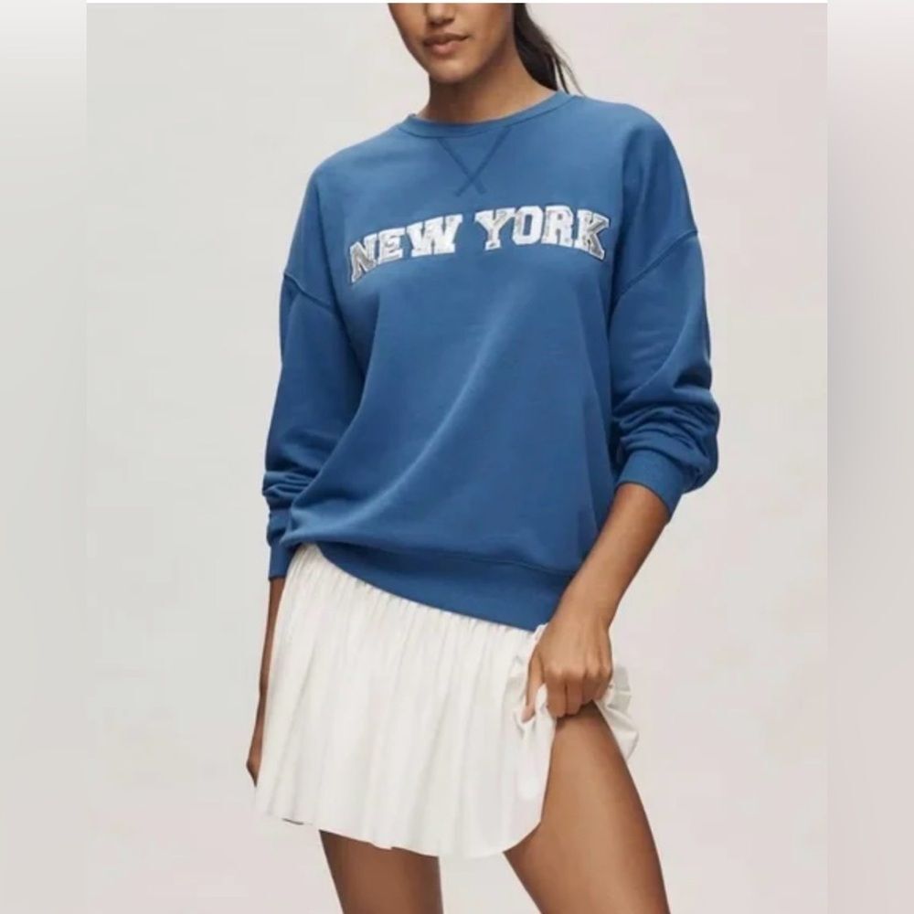 Beach Riot x Anthropologie Script City Sweatshirt New York medium